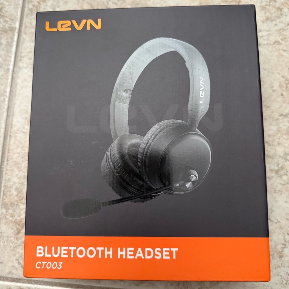 LEVN Bluetooth Headset with Microphone, Wireless Headset with Mic CT003